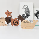 Wooden Tray Puzzle - Ocean Animals - Cultr. by Created for Culture asianowned aapimarketplace asianownedkids asianownedkidsproducts asianownedbrands