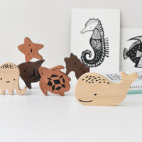Wooden Tray Puzzle - Ocean Animals - Cultr. by Created for Culture asianowned aapimarketplace asianownedkids asianownedkidsproducts asianownedbrands