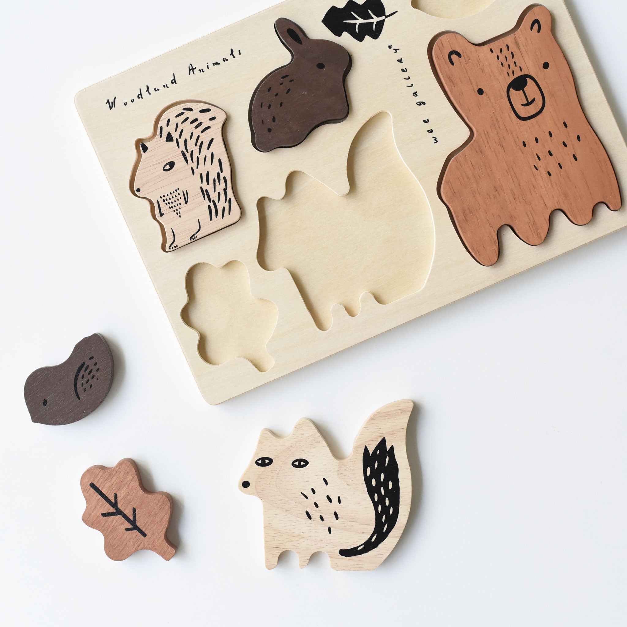 Wooden Tray Puzzle - Woodland Animals - Cultr. by Created for Culture asianowned aapimarketplace asianownedkids asianownedkidsproducts asianownedbrands