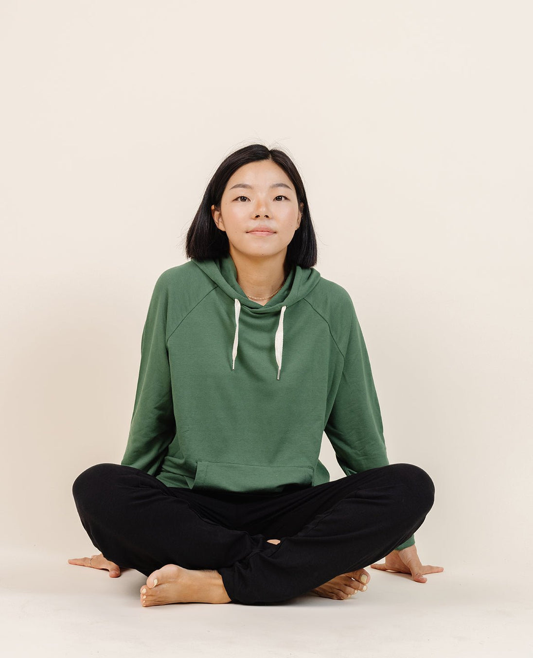 Women's Coziest Hoodie in Moss