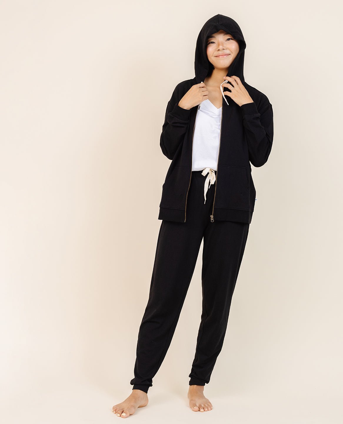 Women's Zip Hoodie in Ink