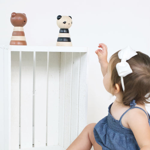 Wood Stacker - Panda - Cultr. by Created for Culture asianowned aapimarketplace asianownedkids asianownedkidsproducts asianownedbrands