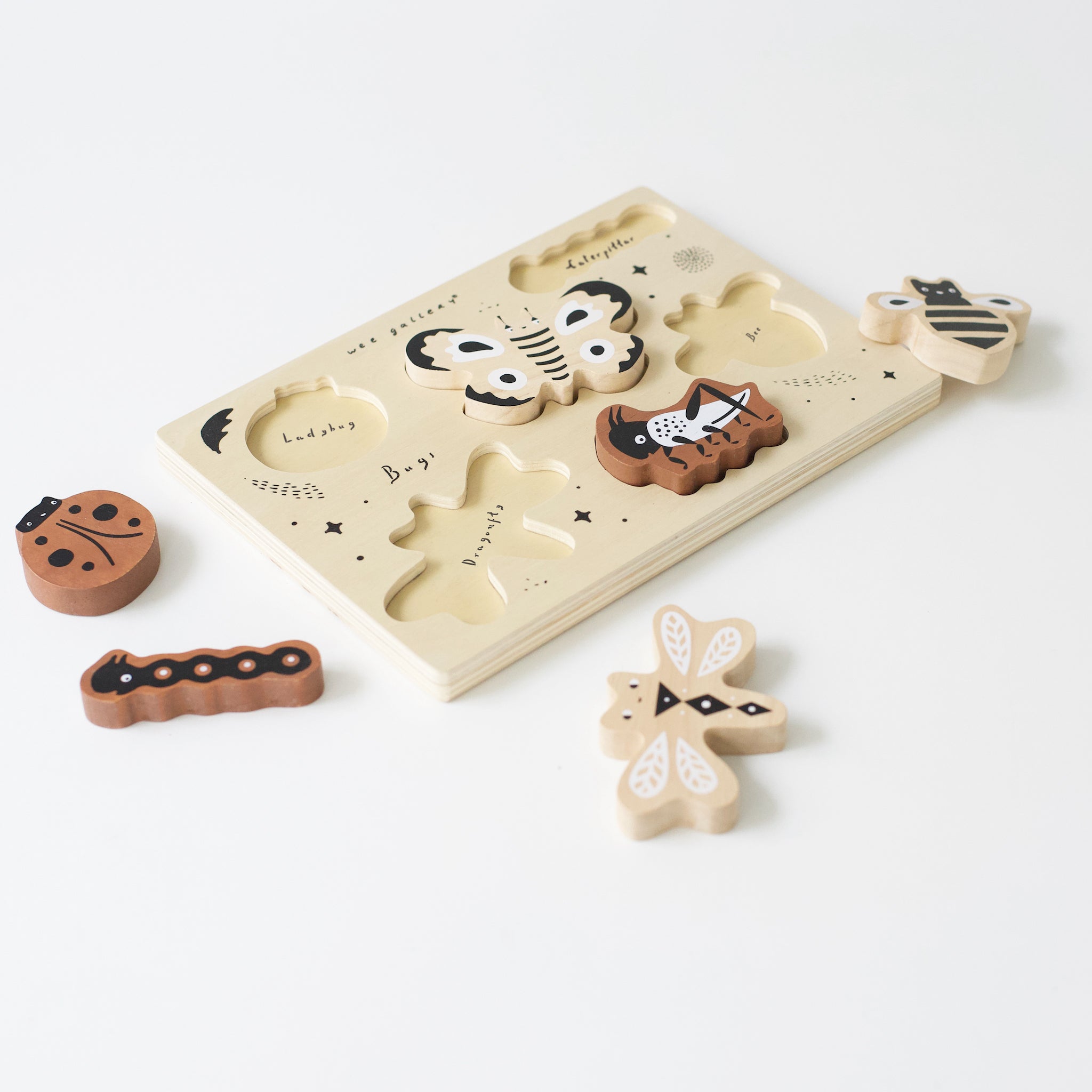Wooden Tray Puzzle - Bugs - Cultr. by Created for Culture asianowned aapimarketplace asianownedkids asianownedkidsproducts asianownedbrands