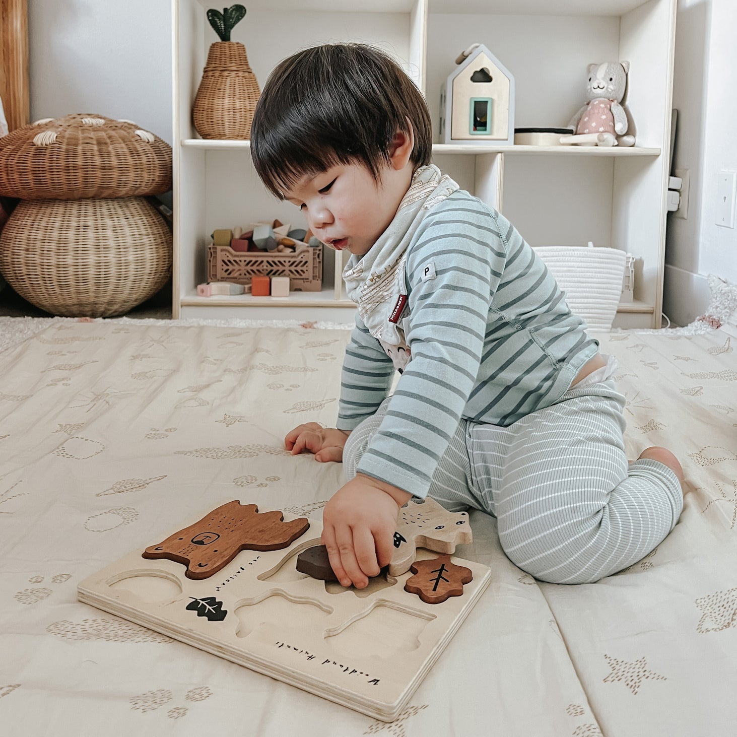 Wooden Tray Puzzle - Woodland Animals - Cultr. by Created for Culture asianowned aapimarketplace asianownedkids asianownedkidsproducts asianownedbrands