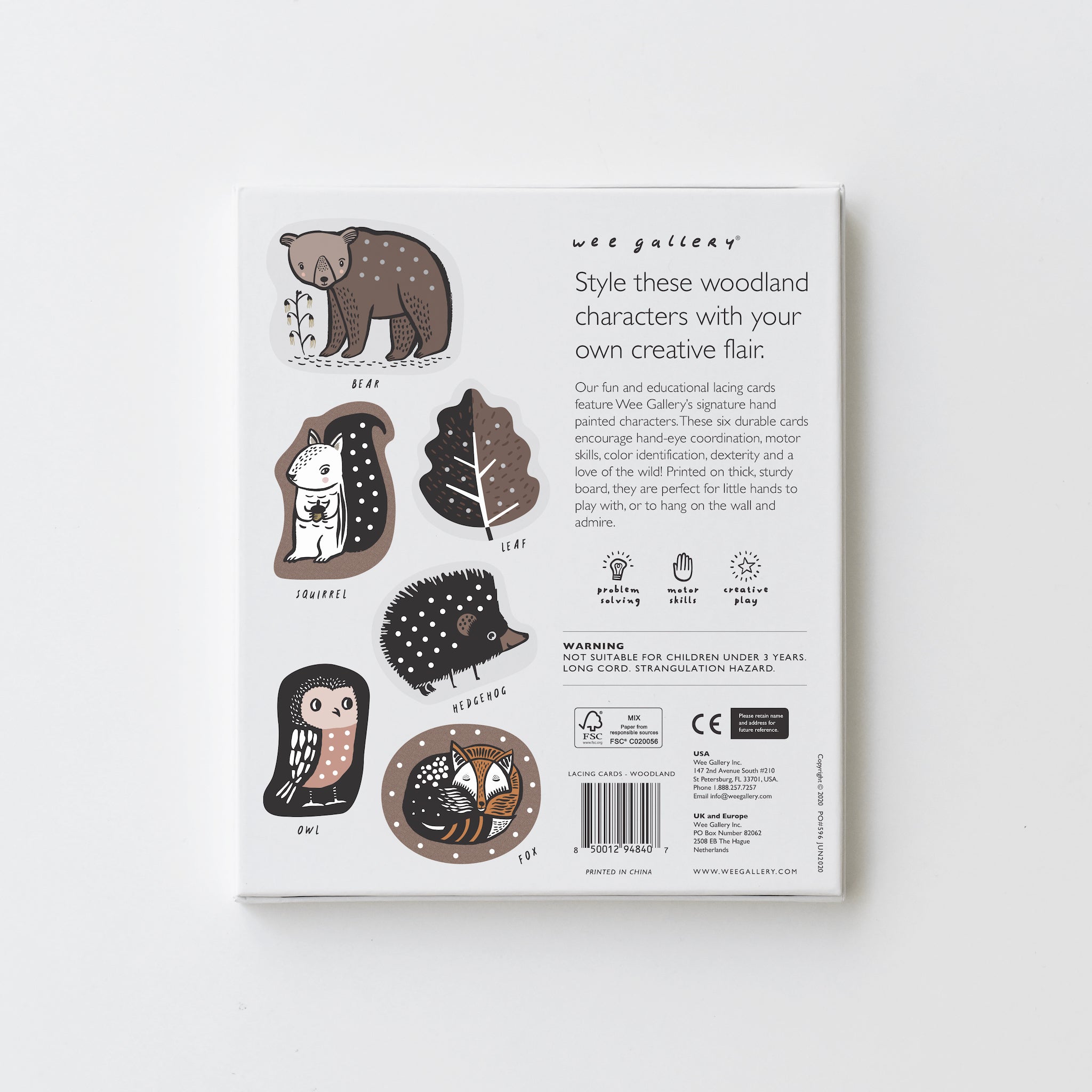 Lacing Cards - Woodland Animals - Cultr. by Created for Culture asianowned aapimarketplace asianownedkids asianownedkidsproducts asianownedbrands