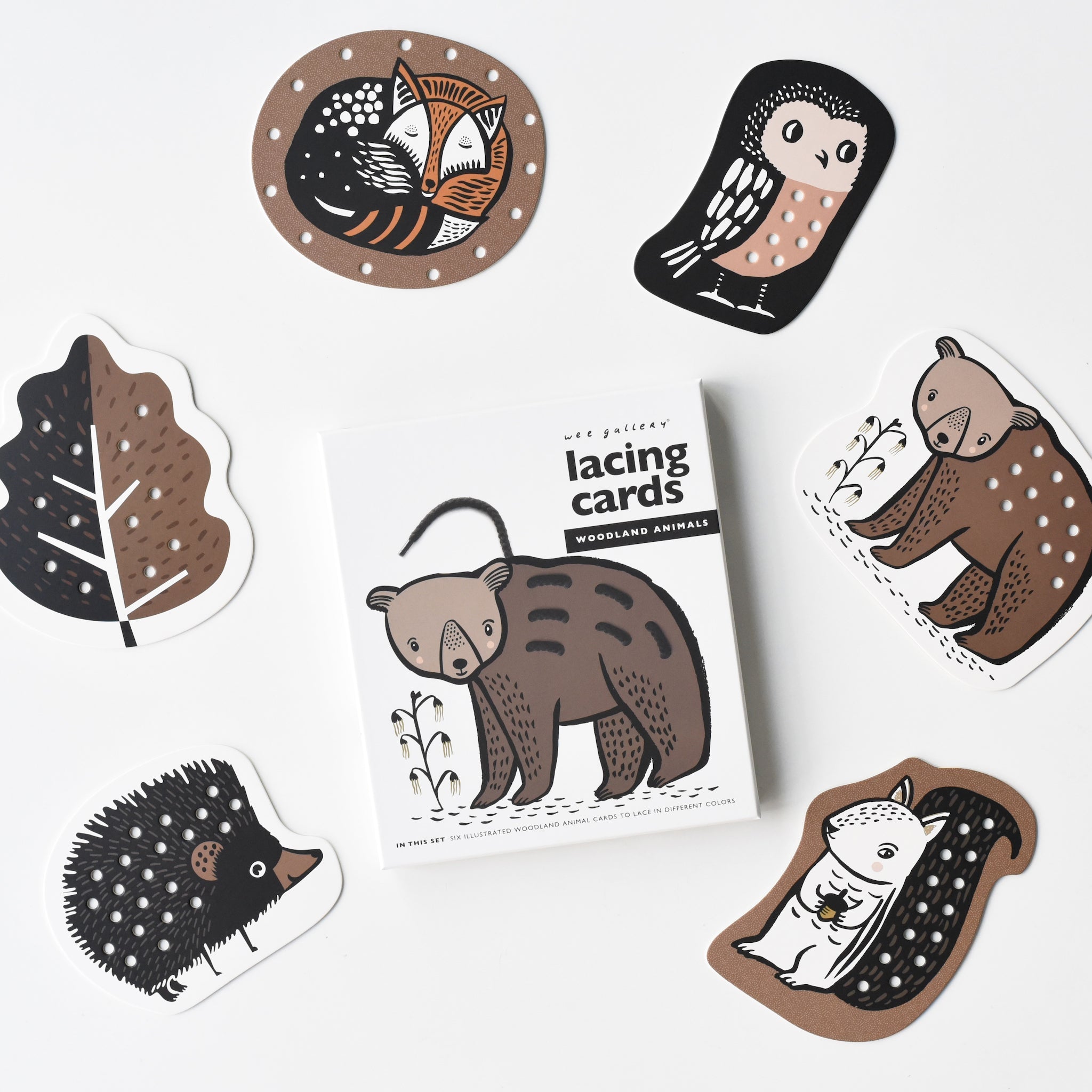 Lacing Cards - Woodland Animals - Cultr. by Created for Culture asianowned aapimarketplace asianownedkids asianownedkidsproducts asianownedbrands