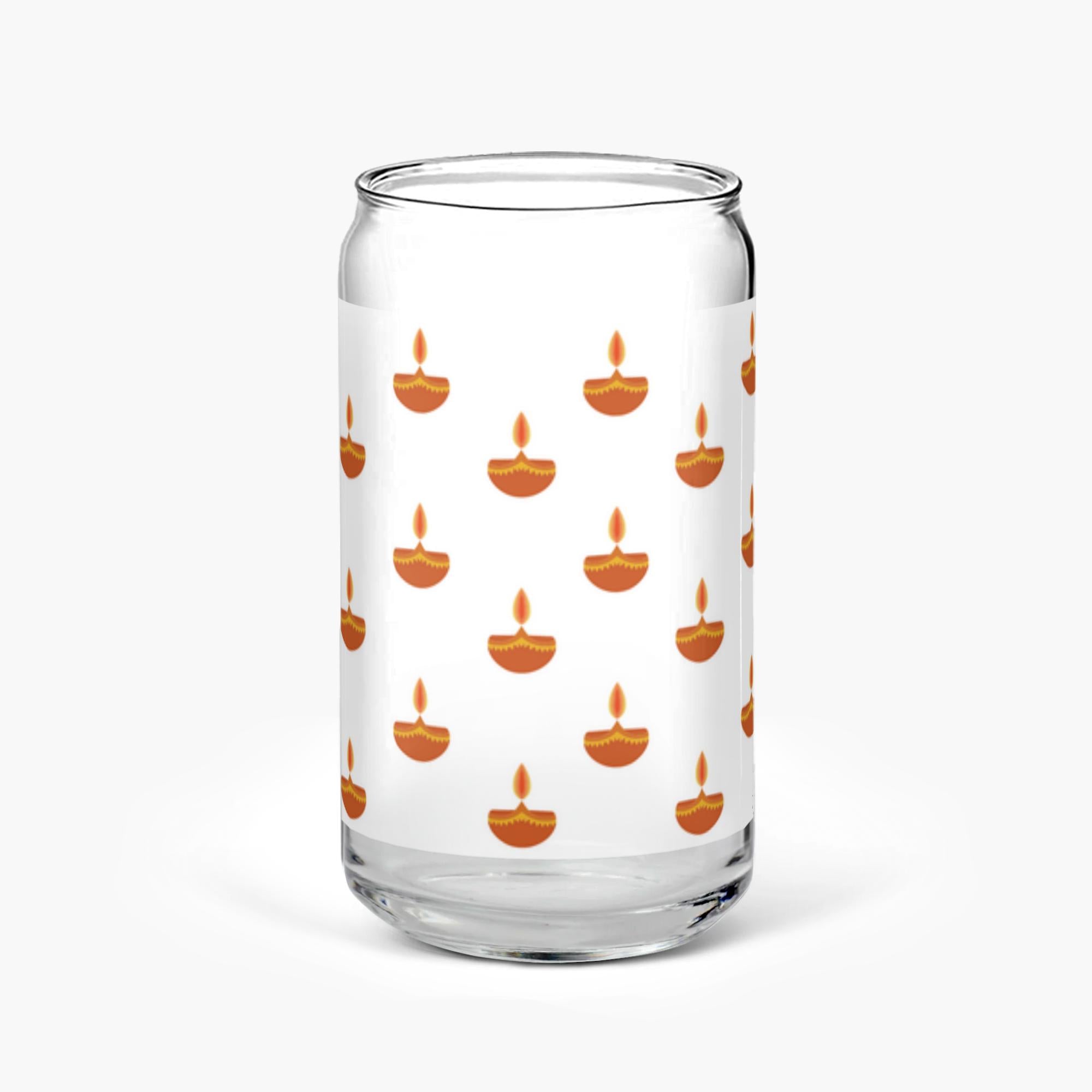 Diya Glass Tumbler – Glow Up Your Sips with Festive Charm
