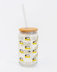 Classic Auto Glass Tumbler – Sip in Style with a Playful Twist