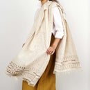 Unah Brown Hand Embroidered Organic Cotton Artisanal Throw